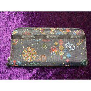 Lesportsac Tech Wallet Bright Fortune Wristlet The Tiger Stars Lunar Zip Rare